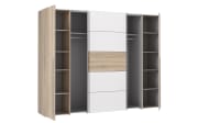 Kleiderschrank Narago, Sonoma Eiche-Nachbildung/weiß, 270,3 x 210,5 cm