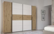 Kleiderschrank Narago, Artisan Eiche-Nachbildung/weiß, 270,3 x 210,5 cm