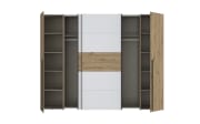 Kleiderschrank Narago, Artisan Eiche-Nachbildung/weiß, 270,3 x 210,5 cm