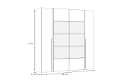 Kleiderschrank Narago, weiß, 200,1 x 210,5 cm
