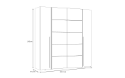 Kleiderschrank Narago, weiß, 200,1 x 210 cm
