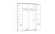 Kleiderschrank Narago, weiß, 200,1 x 210 cm