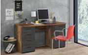 Schreibtisch Net106, Old Wood-Nachbildung/Beton-Nachbildung