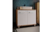 Waschbeckenunterschrank Veris, Artisan Eiche-Nachbildung/grau