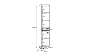 Hochschrank Veris, Artisan Eiche-Nachbildung/grau