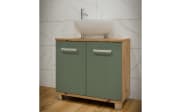 Waschbeckenunterschrank Veris, Artisan Eiche-Nachbildung/salbeifarbig