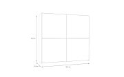 Kleiderschrank Schach&matt, Puccini Eiche-Nachbildung/weiß, 200,1 x 190,5 cm