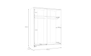 Kleiderschrank Schach&matt, Artisan Eiche-Nachbildung/weiß, 150,1 x 190,5 cm