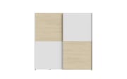 Kleiderschrank Schach&matt, Puccini Eiche-Nachbildung/weiß, 190,1 x 190,5 cm