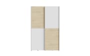 Kleiderschrank Schach&matt, Puccini Eiche-Nachbildung/weiß, 120,1 x 190,5 cm