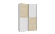 Kleiderschrank Schach&matt, Puccini Eiche-Nachbildung/weiß, 120,1 x 190,5 cm