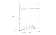 Kleiderschrank Econobox, weiß, 159,1 x 190,5 cm