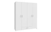 Kleiderschrank Econobox, weiß, 159,1 x 190,5 cm
