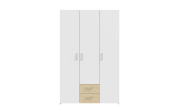 Kleiderschrank Econobox, Puccini Eiche-Nachbildung/weiß, 119,4 x 190,5 cm
