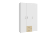 Kleiderschrank Econobox, Puccini Eiche-Nachbildung/weiß, 119,4 x 190,5 cm