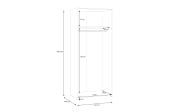 Kleiderschrank Econobox, weiß, 79,7 x 190,5 cm