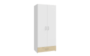 Kleiderschrank Econobox, Puccini Eiche-Nachbildung/weiß, 79,7 x 190,5 cm