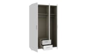 Kleiderschrank Econobox, weiß, 119,4 x 190,5 cm