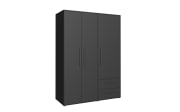 Kleiderschrank Mokkaris, schwarz, 144,4 x 200,1 cm