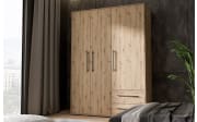 Kleiderschrank Mokkaris, Artisan Eiche-Nachbildung, 144,4 x 200,1 cm
