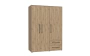 Kleiderschrank Mokkaris, Artisan Eiche-Nachbildung, 144,4 x 200,1 cm