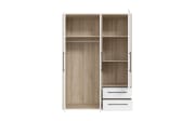Kleiderschrank Mokkaris, Sonoma Eiche-Nachbildung/weiß, 144,4 x 200,1 cm