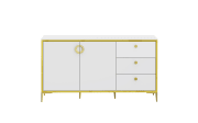 Kommode Golden 2, weiß/goldfarbig, 159,2 cm