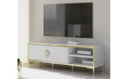 TV-Unterschrank Golden 2, weiß/goldfarbig