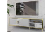 TV-Unterschrank Golden 2, weiß/goldfarbig