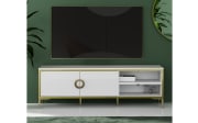 TV-Unterschrank Golden 2, weiß/goldfarbig