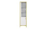 Glasvitrine Golden 2, weiß/goldfarbig, 49,8 cm