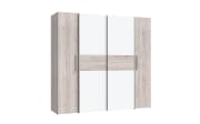 Kleiderschrank Kalixtus, Sandeiche-Nachbildung/weiß, 200 x 190,5 cm