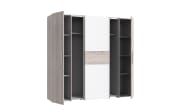 Kleiderschrank Kalixtus, Sandeiche-Nachbildung/weiß, 200 x 190,5 cm