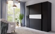 Kleiderschrank Kalixtus, schwarz/weiß, 200 x 190,5 cm