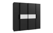 Kleiderschrank Kalixtus, schwarz/weiß, 200 x 190,5 cm