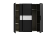 Kleiderschrank Kalixtus, schwarz/weiß, 200 x 190,5 cm