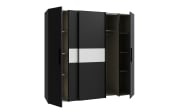 Kleiderschrank Kalixtus, schwarz/weiß, 200 x 190,5 cm