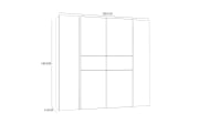 Kleiderschrank Kalixtus, Artisan Eiche-Nachbildung/weiß, 200 x 190,5 cm