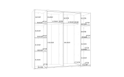 Kleiderschrank Kalixtus, Artisan Eiche-Nachbildung/weiß, 200 x 190,5 cm