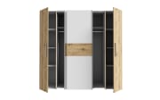 Kleiderschrank Kalixtus, Artisan Eiche-Nachbildung/weiß, 200 x 190,5 cm