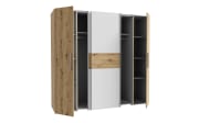 Kleiderschrank Kalixtus, Artisan Eiche-Nachbildung/weiß, 200 x 190,5 cm