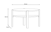 Couchtisch Tobago, Beton-Nachbildung/dunkelgrau