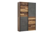 Kleiderschrank Ozzula, Old Wood-Nachbildung/grau, 120 x 190,5 cm
