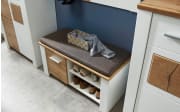 Schuhschrank Materio, weiß/Eiche-Altholz Nachbildung