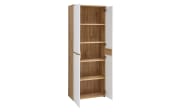 Mehrzweckschrank Clyde, Eiche-Nachbildung/weiß, 75 cm