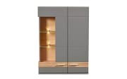 Hängevitrine Lucera, Basalt, Artisan Eiche Nachbildung, inkl. LED-Beleuchtung