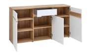Kommode Clyde, Eiche-Nachbildung/weiß, 150 cm