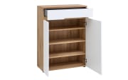 Kommode Clyde, Eiche-Nachbildung/weiß, 80 cm