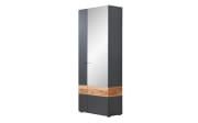Garderobenschrank Lazise, schwarz/Eiche rustico