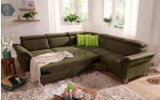 Wohnlandschaft Arngast, olive, inkl. Funktionen